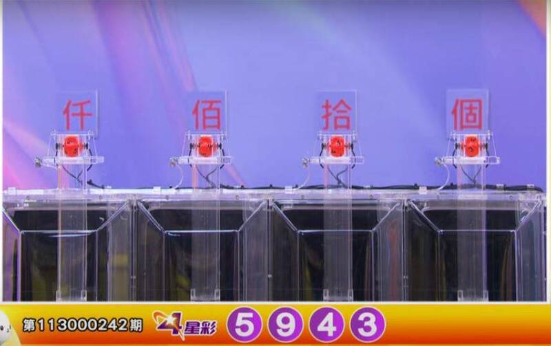 4星彩开奖号码。(撷取自三立iNEWS《全民i彩券》) 4星彩开奖号码。(撷取自三立iNEWS《全民i彩券》)