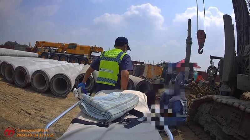 嘉义科学园区污水处理厂新建工程惊传死亡工安意外。(嘉义县消防局提供) 嘉义科学园区污水处理厂新建工程惊传死亡工安意外。(嘉义县消防局提供)