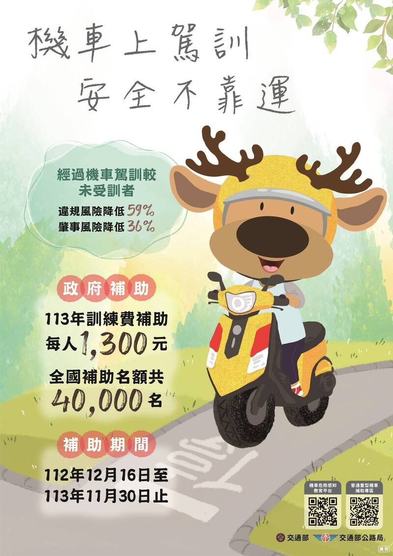 高雄市区监理所推广机车驾训班。(监理所提供) 高雄市区监理所推广机车驾训班。(监理所提供)