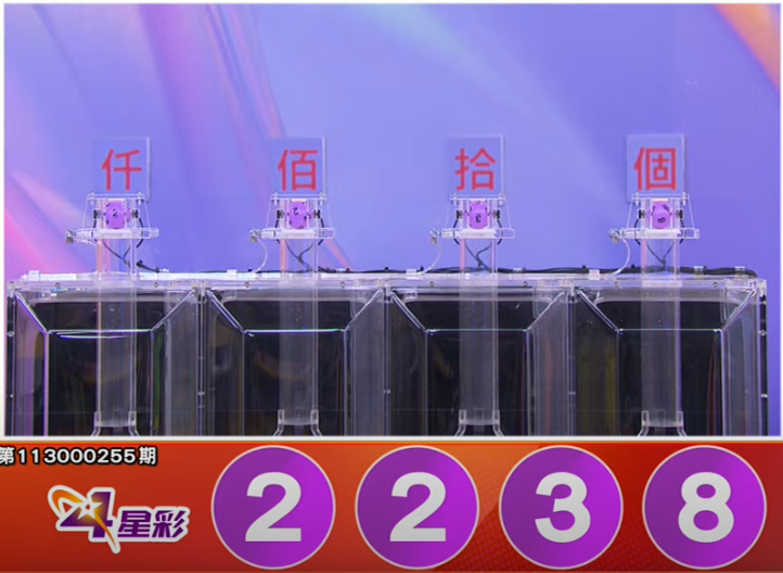 4星彩开奖号码。(撷取自三立iNEWS《全民i彩券》) 4星彩开奖号码。(撷取自三立iNEWS《全民i彩券》)