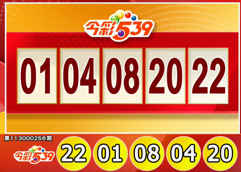 今彩539、39乐合彩开奖号码。(撷取自三立iNEWS《全民i彩券》) 今彩539、39乐合彩开奖号码。(撷取自三立iNEWS《全民i彩券》)