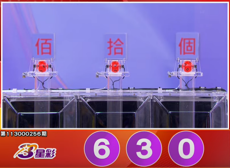 3星彩开奖号码。(撷取自三立iNEWS《全民i彩券》) 3星彩开奖号码。(撷取自三立iNEWS《全民i彩券》)